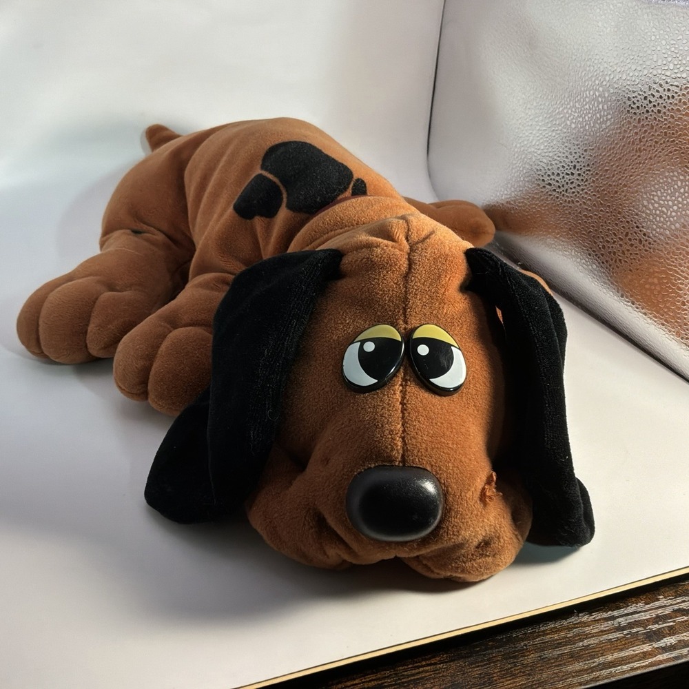 TONKA Pound Puppy Vintage 1985 Large 17" Brown w/ Black Spots Dog BIRCH ON TAGS